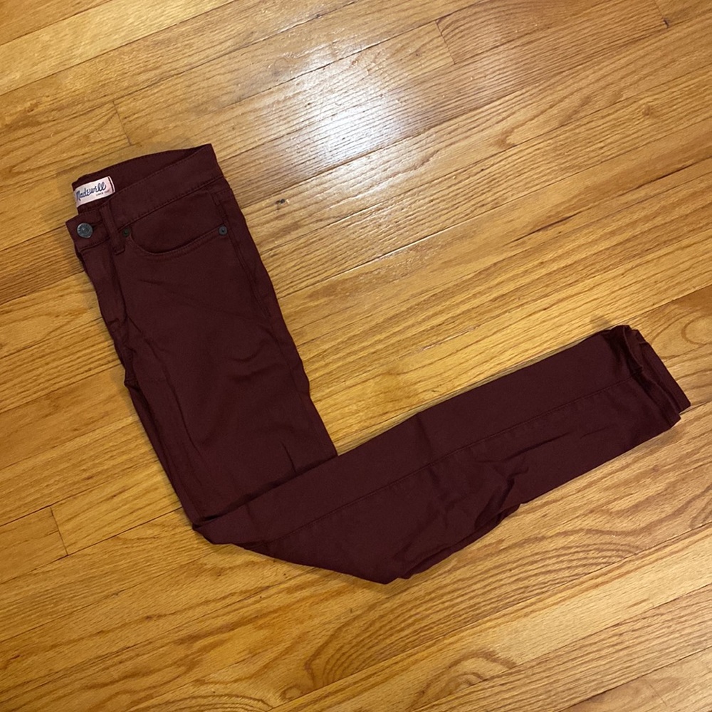 Madewell maroon 24 jeggings